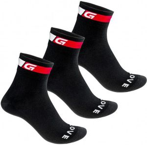 GripGrab Classic Regular Cut Socks 3-Pack Fietssokken (zwart)