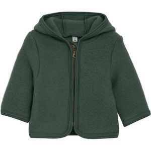 Huttelihut Kids Jacket Wool Fleece with Hood Merinovest (Kinderen |groen)