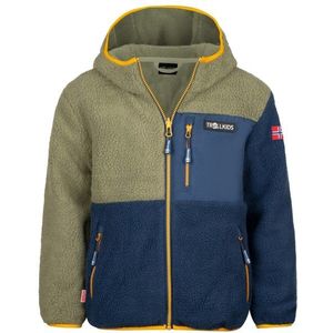 Trollkids - Aurlandsfjord Jacket - Fleecevest - Blauw/Olijfgroen
