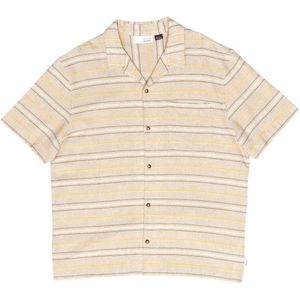 Mazine Striped Linen-Mix Resort Shirt Overhemd (Heren |beige)