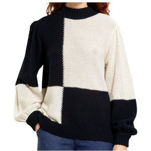 DEDICATED Womens Sweater Knitted Rutbo Blocks Trui (Dames |zwart)