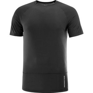 Salomon Cross Run S/S Tee Hardloopshirt (Heren |zwart)