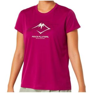 Asics Womens Fujitrail Logo S/S Top Hardloopshirt (Dames |roze)
