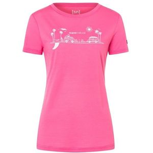 supernatural Womens All On Board Tee Merinoshirt (Dames |roze)