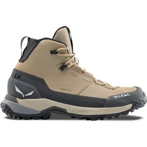 Salewa Womens Puez Leather Mid PTX Wandelschoenen (Dames |beige/grijs |waterdicht)