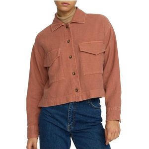 Selfhood Womens Cropped Shirt Overhemd (Dames |bruin)