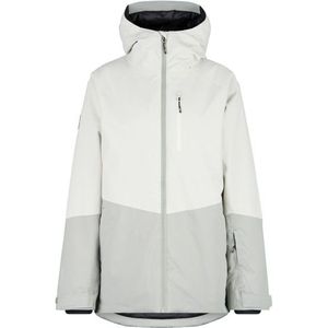 Stoic Womens MountainWool AsplidenSt Long Ski Jacket Ski-jas (Dames |grijs/wit |waterdicht)