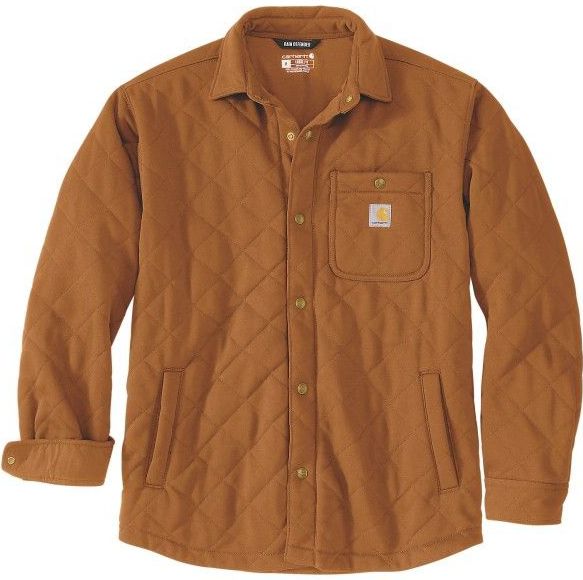 Carhartt - Quilted Snap Front Shirt Jacket - Vrijetijdsjack - Bruin