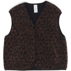 Mazine Womens Printed Sherpa Vest Fleecebodywarmer (Dames |zwart)