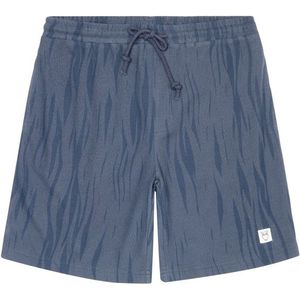 KnowledgeCotton Apparel Fig Loose Northern Lights Bouclé Short (Heren |blauw)