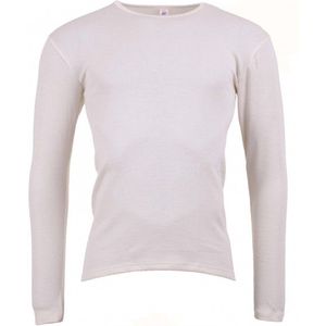 Engel Unterhemd L/S Merino-ondergoed (Heren |wit/grijs)