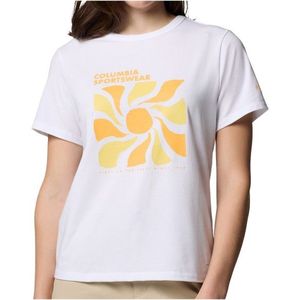 Columbia Womens Sun Trek Graphic S/S III Sportshirt (Dames |wit)
