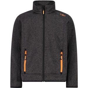 CMP Boys Jacket Jacquard Knitted Fleecevest (Kinderen |grijs/zwart)