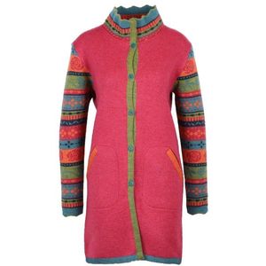 Flomax Womens Oversize Mantel Rosalia Wollen vest (Dames |rood)