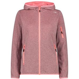 CMP Womens Jacket Fix Hood Knitted + Mesh Fleecevest (Dames |roze)
