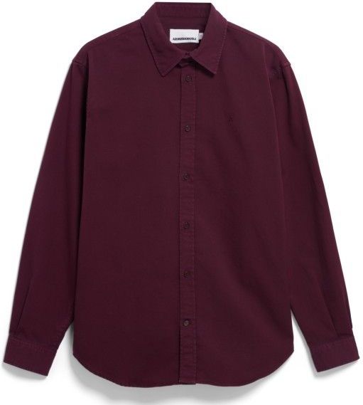 ARMEDANGELS - GIAALO - Overhemd - Bordeaux - Katoen - Lange Mouw