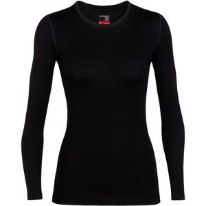 Icebreaker Womens 260 Tech L/S Crewe Merino-ondergoed (Dames |zwart)