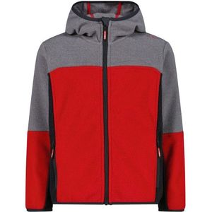 CMP Kids Jacket Fix Hood Jacquard Knitted Fleecevest (Kinderen |rood)