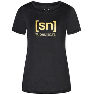 supernatural Womens The Essential Logo Tee Merinoshirt (Dames |zwart)