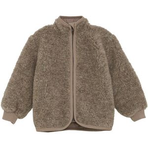 Huttelihut Kids Jacket Wool Teddy with Lining Merinovest (Kinderen |bruin)