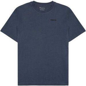 KnowledgeCotton Apparel Regular S/S Heavy Single Footprint T-shirt (blauw)