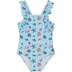 Color Kids Kids Swimsuit with Frills AOP Badpak (Kinderen |blauw)
