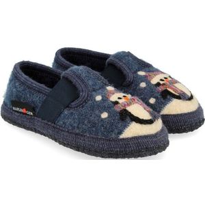 Haflinger Kids Pinguin Pantoffels (Kinderen |blauw)