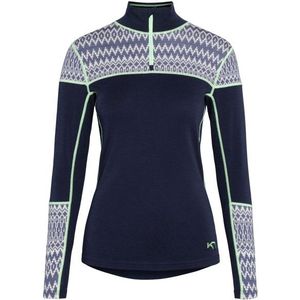 Kari Traa Womens Sara Half Zip Merino-ondergoed (Dames |blauw)