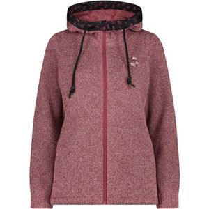 CMP Womens Jacket Fix Hood Jacquard Knitted 35H1656 Fleecevest (Dames |bruin)