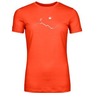 Ortovox Womens 150 Cool Peak Focus T-Shirt Merinoshirt (Dames |rood)