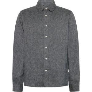 KnowledgeCotton Apparel Regular Fit Dobby Look Shirt Overhemd (Heren |grijs)