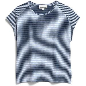 ARMEDANGELS Womens Ofeliaa Lovely Stripes T-shirt (Dames |grijs)