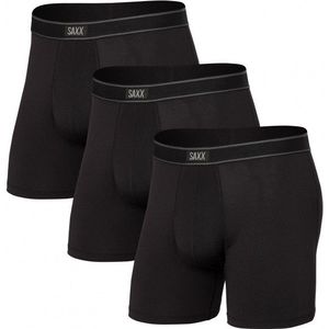 Saxx Daytripper Boxer Brief Fly 3-Pack Synthetisch ondergoed (Heren |zwart)