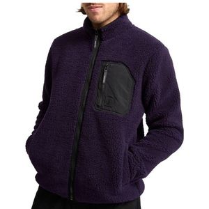 Volcom Fleece jas 'Muzzer Fuzzar'  donkerlila / zwart