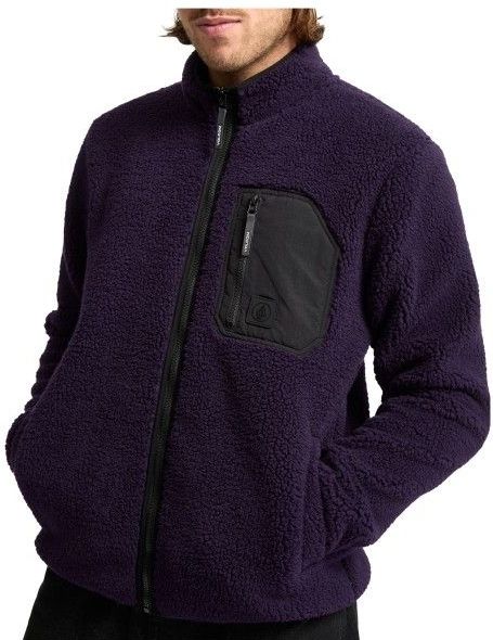 Volcom - Muzzer Fuzzar - Fleece Jas - Donkerlila/Zwart