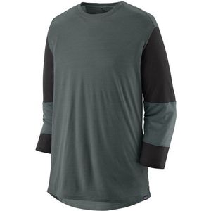 Patagonia Merino 3/4 Sleeve Bike Jersey Fietsshirt (Heren |grijs)