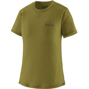 Patagonia Womens Cap Cool Merino Graphic Shirt Merinoshirt (Dames |olijfgroen)