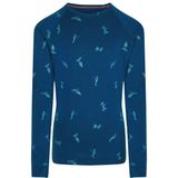Icebreaker - Merino 200 Oasis LS Crewe Snow Day - Thermoshirt - Blauw