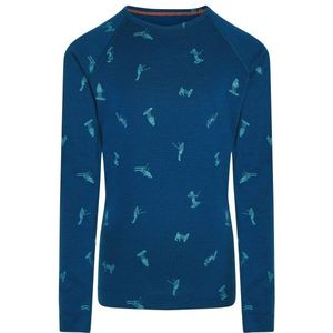 Icebreaker - Merino 200 Oasis LS Crewe Snow Day - Thermoshirt - Blauw