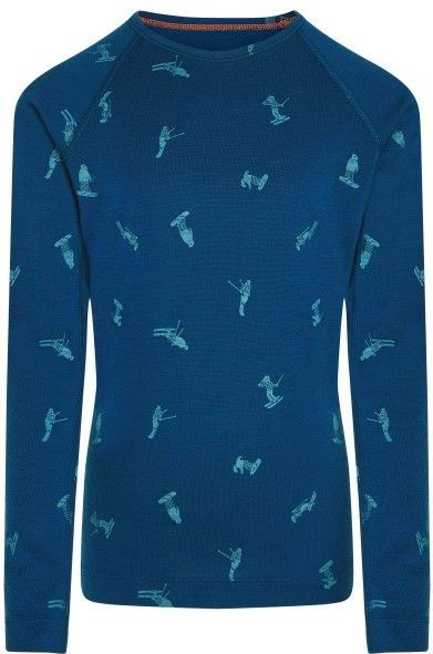 Icebreaker - Merino 200 Oasis LS Crewe Snow Day - Thermoshirt - Blauw