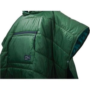 ThermaRest Honcho Poncho - Poncho - Groen - 100% Polyester - Isolerend, Capuchon
