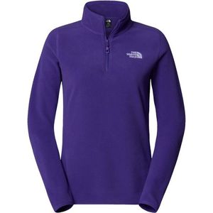 The North Face Womens 100 Glacier 1/4 Zip Fleecetrui (Dames |purper)