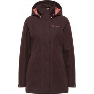 Vaude Womens Jalama Coat Lange jas (Dames |bruin |waterdicht)