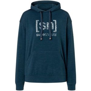 Super.natural - Arabesque Hoodie - Damestrui - Wool Super Brush