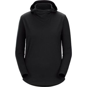 Arcteryx Womens Lana Wool Hoody Merinoshirt (Dames |zwart)