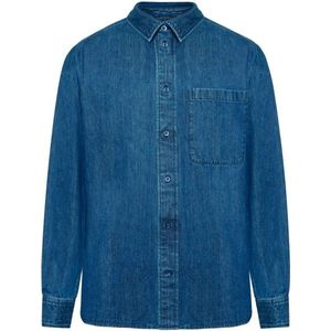 KnowledgeCotton Apparel Loose Denim Shirt Overhemd (Heren |blauw)