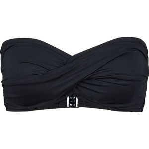 Seafolly Womens Collective Twist Bandeau Bikinitop (Dames |zwart)