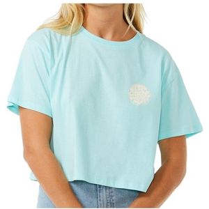 Rip Curl Womens Wettie Icon Crop Tee T-shirt (Dames |blauw)