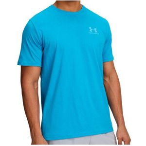 Under Armour Sportstyle Left Chest S/S Sportshirt (Heren |blauw)