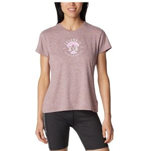 Columbia Womens Sloan Ridge Graphic S/S Tee Sportshirt (Dames |roze)